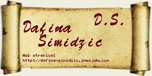 Dafina Simidžić vizit kartica
